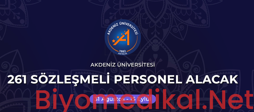Akdeniz Üniversitesi Biyomedikal Cihaz Teknikeri Alımı 2026