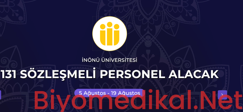 İnönü Üniversitesi Biyomedikal Cihaz Teknikeri Alımı 2026