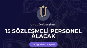 2026 Ordu Üniversitesi Biyomedikal Tekniker Alımı